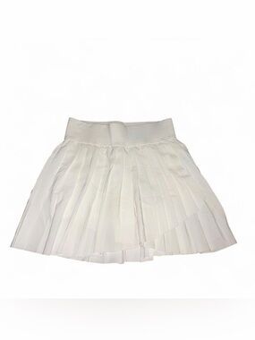 White Pleated Skirt built in shorts